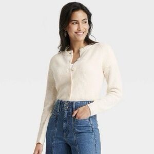 Universal Thread Off-White Knit Cardigan
